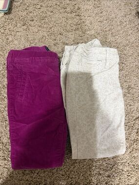 GAP Kids Corduroy Pants in Magenta & Cream Pattern